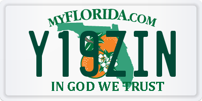 FL license plate Y19ZIN