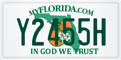 FL license plate Y2455H