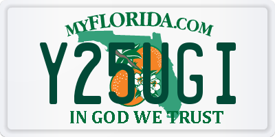 FL license plate Y25UGI