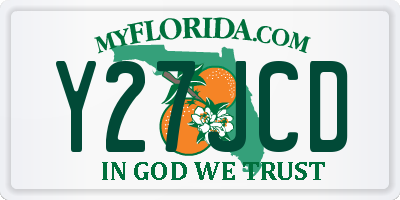 FL license plate Y27JCD