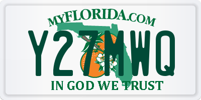 FL license plate Y27MWQ