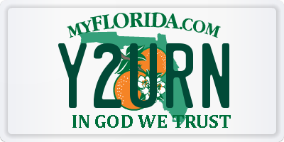 FL license plate Y2URN