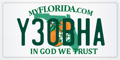 FL license plate Y30BHA