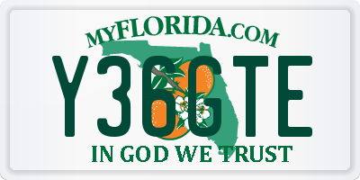 FL license plate Y36GTE