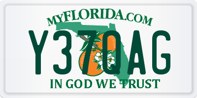 FL license plate Y37QAG