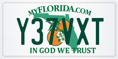 FL license plate Y37VXT