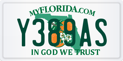 FL license plate Y389AS