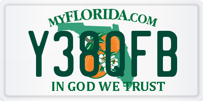 FL license plate Y38QFB