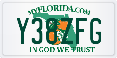 FL license plate Y38ZFG