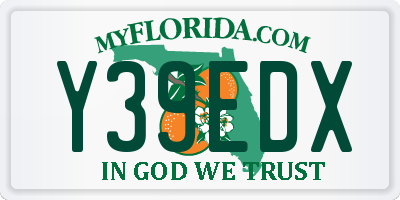 FL license plate Y39EDX