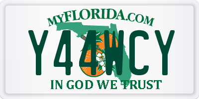 FL license plate Y44WCY