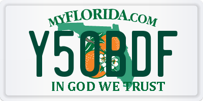 FL license plate Y50BDF