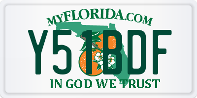 FL license plate Y51BDF