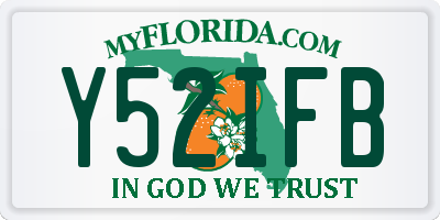 FL license plate Y52IFB