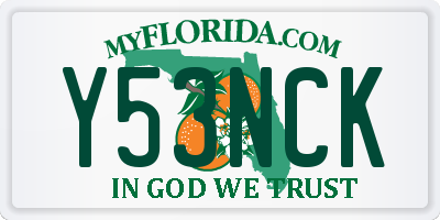 FL license plate Y53NCK