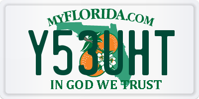 FL license plate Y53UHT