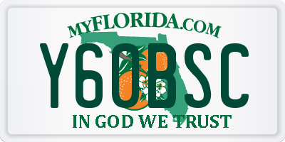 FL license plate Y60BSC