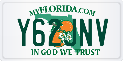 FL license plate Y62JNV