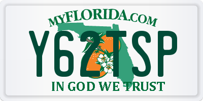 FL license plate Y62TSP