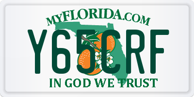 FL license plate Y65CRF