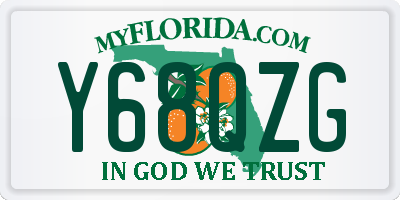 FL license plate Y68QZG