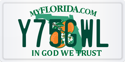 FL license plate Y75GWL