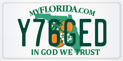 FL license plate Y76GED