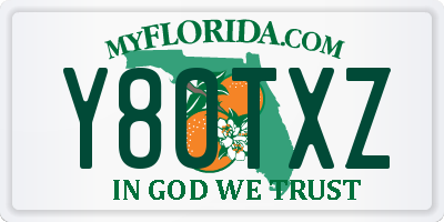 FL license plate Y80TXZ