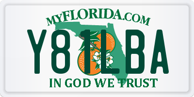 FL license plate Y81LBA