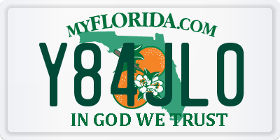 FL license plate Y84JL0