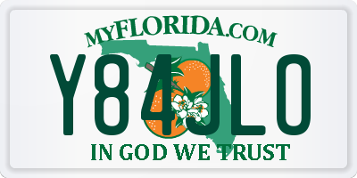 FL license plate Y84JLO