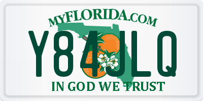 FL license plate Y84JLQ