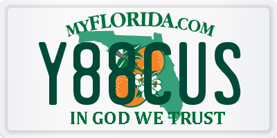 FL license plate Y88CUS