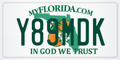 FL license plate Y89MDK