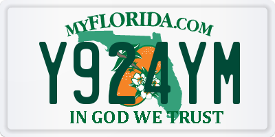FL license plate Y924YM