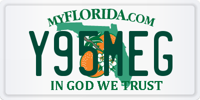 FL license plate Y95MEG