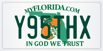 FL license plate Y95THX