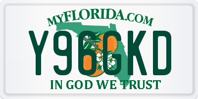 FL license plate Y96GKD