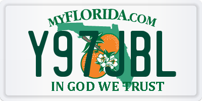 FL license plate Y97JBL