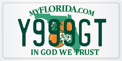 FL license plate Y999GT