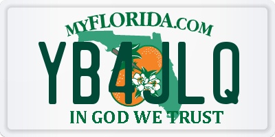 FL license plate YB4JLQ