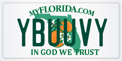 FL license plate YBUUVY