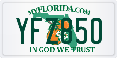 FL license plate YFZ850