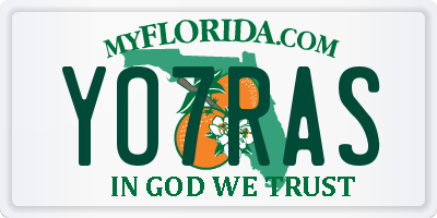 FL license plate YO7RAS