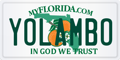 FL license plate YOLAMBO