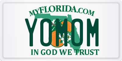 FL license plate YOMOM