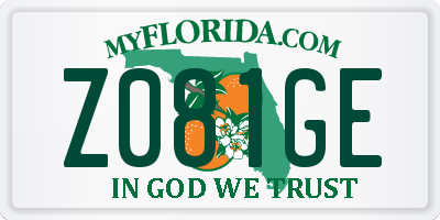 FL license plate Z081GE