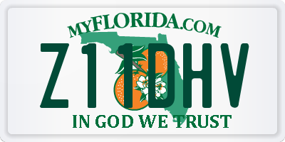 FL license plate Z11DHV