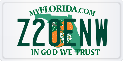 FL license plate Z20ENW