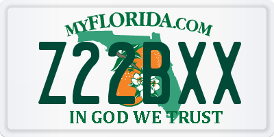 FL license plate Z22BXX